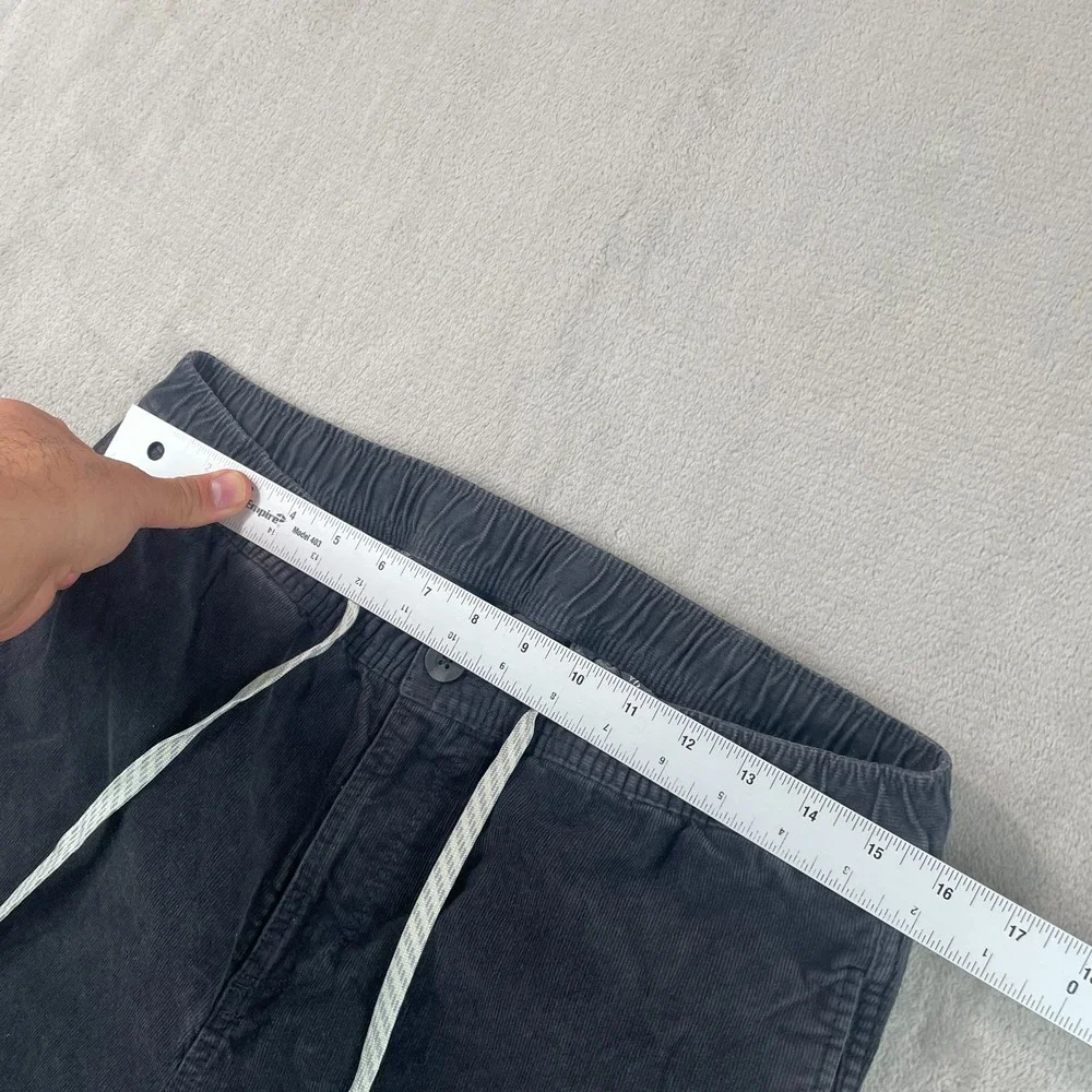 Vuori Optimist Pants Mes Medium Gray Corduroy Elastic Waist Drawstring V440